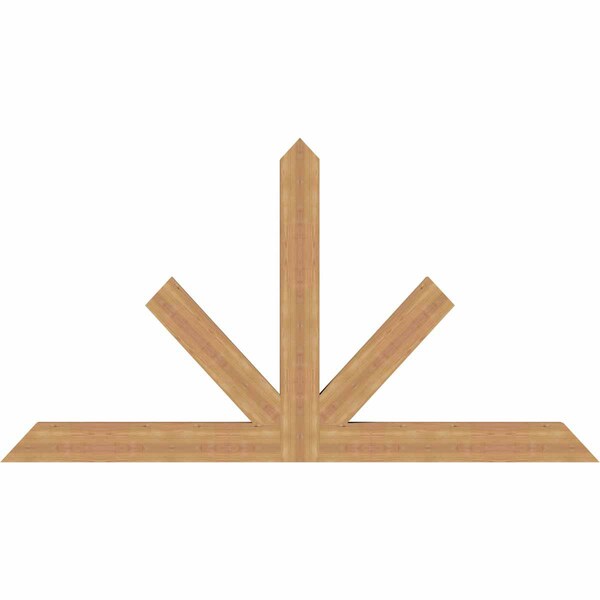 Ekena Millwork Saratoga Timber Gable Bracket, Western Red Cedar, 84"W x 45"H x 3 1/2"D x 5 1/2"F, 13/12 Pitch GBW084X45X0406SAR00SWR - main